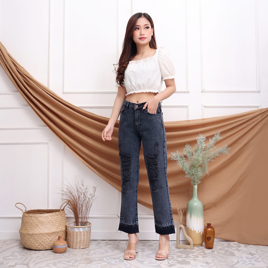 FWR - CELANA BOYFRIEND JEANS RIPPED FURING ARSY