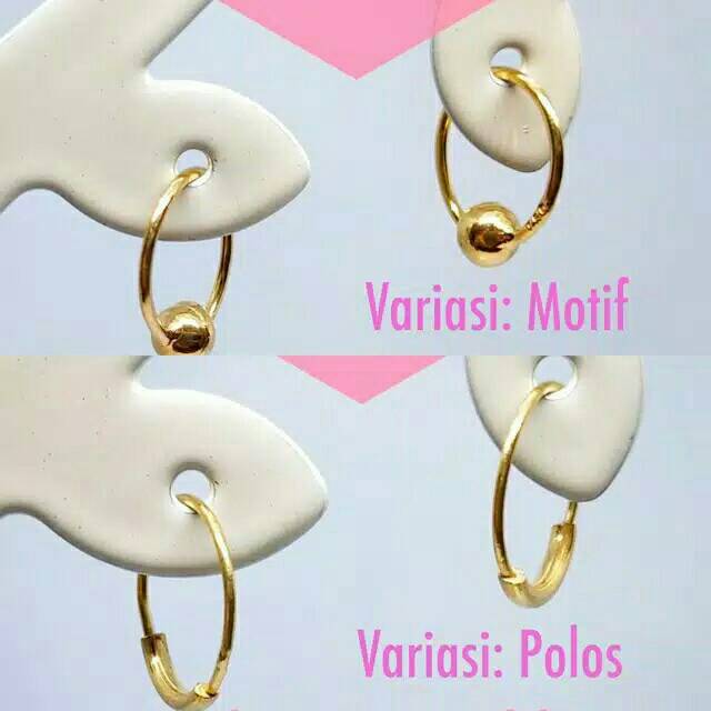 ANTING BAYI & ANAK emas tua kadar 750