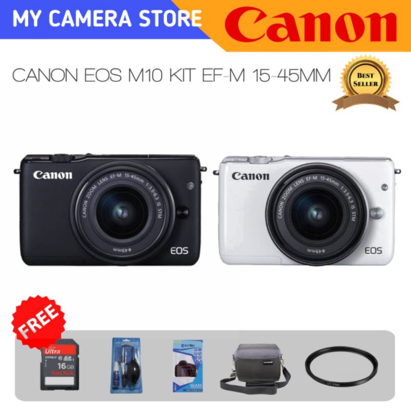 Kamera Canon EOS M10 Kit EF-M 15-45MM Mirrorles Canon M10 Original Paket Termurah