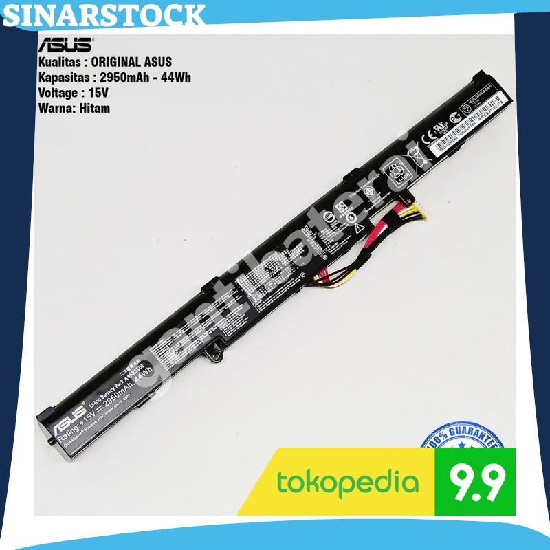 Baterai Laptop Asus X450J X450JF A450J X550D X550DP A41-X550E Original