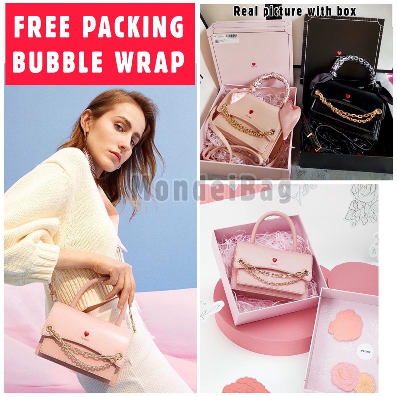 ORIGINAL  Pedro scraf handle giftset box / tas wanita pdro syal twilly