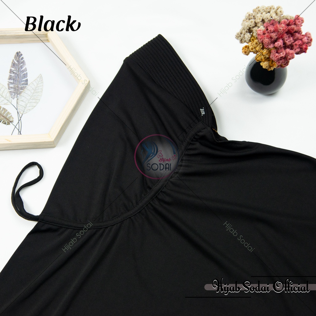 KHIMAR SERUT JOKOWI M | BERGO ADIBA UKURAN M-Black