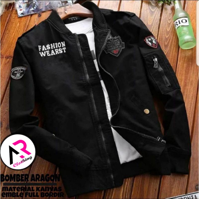 Jaket Bomber Pria Sensor Aragon Tersedia 5 Warna