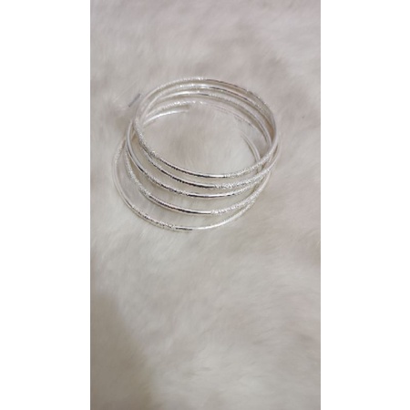 Gelang keroncong isi 5 lapis perak