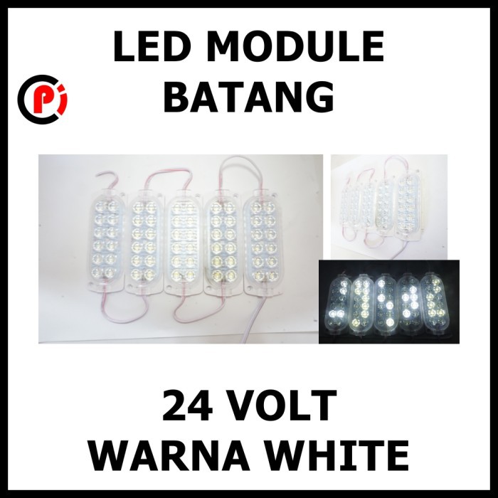 LED Module Batang 24 Volt 24V Mode Running 12 LED Warna Putih White