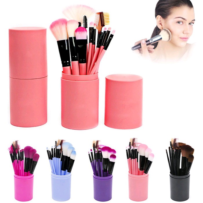 MARKAS Kuas Tabung 10 Pcs Kuas Maker Set Brush Make up Alat Makeup