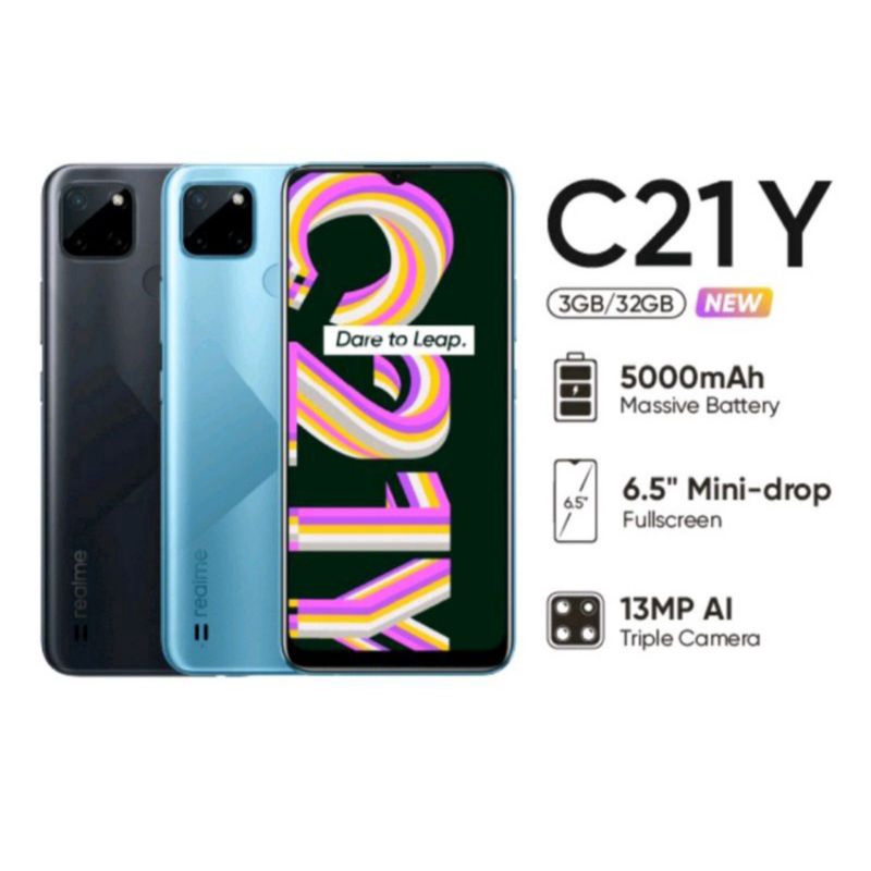 HANDPHONE MURAH SEMARANG TERBARU REALME C21Y 3/32 4/64