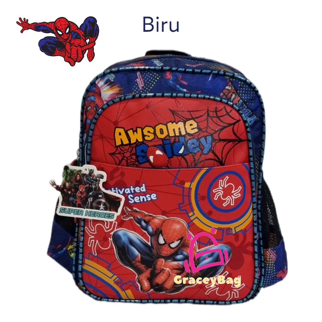 GB-40077E/48777E Tas Ransel Sekolah Anak Laki-laki TK/PAUD Spiderman