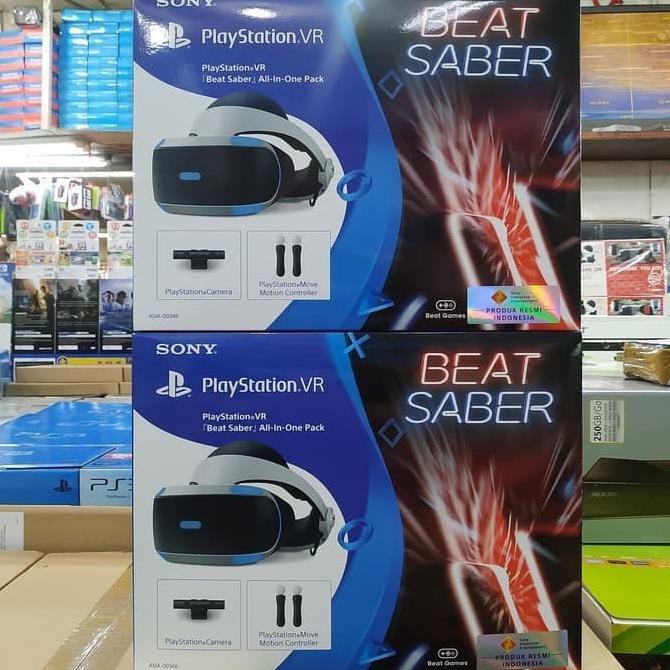 Playstation Vr Cuh Zvr2 Beat Saber Bundle Ps4 Joystick Game Shopee Indonesia