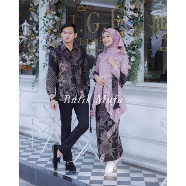 Set Kebaya Couple Laffeya Mauve, Brown, Rose, Grey | KEBAYA BROKAT TERBARU KEBAYA MODERN KEBAYA WISUDA KEBAYA LAMARAN KEBAYA TUNANGAN