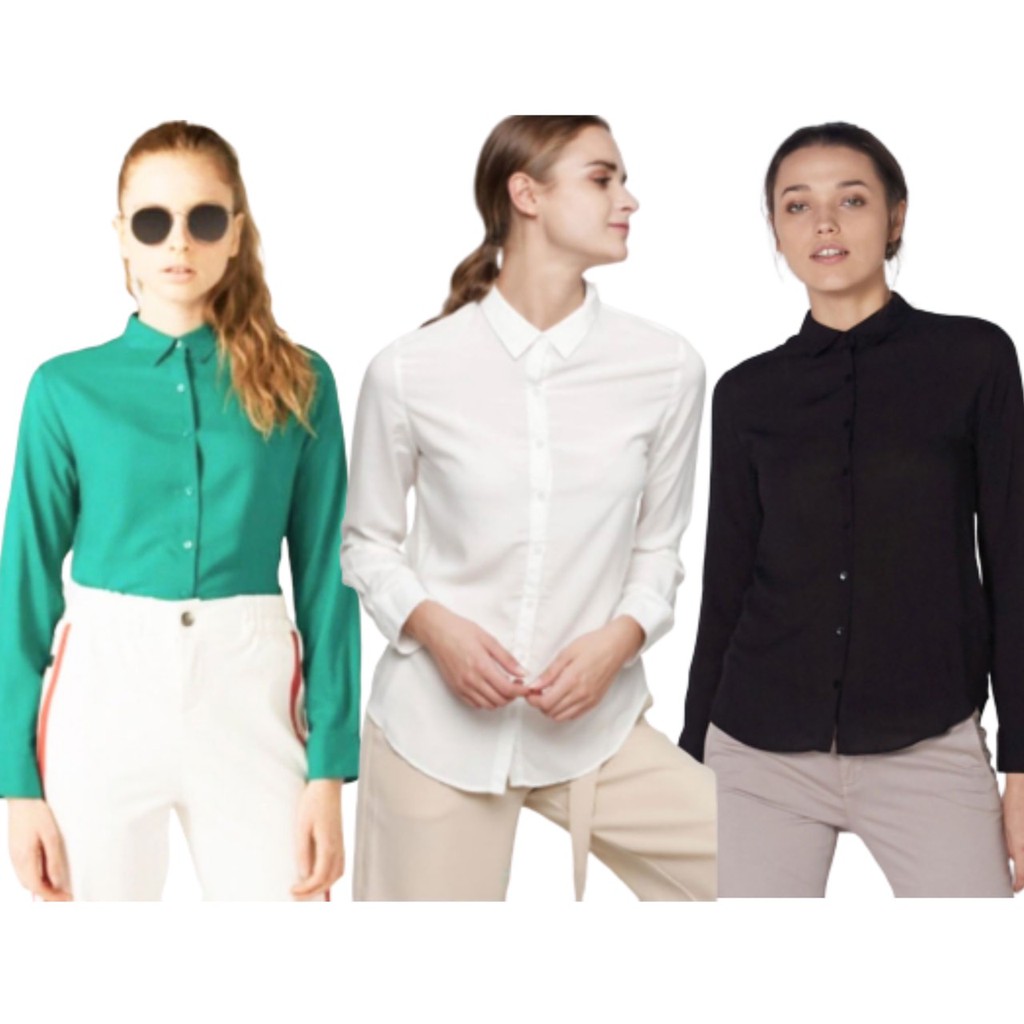 SPLASH Kemeja Wanita Plainshirt