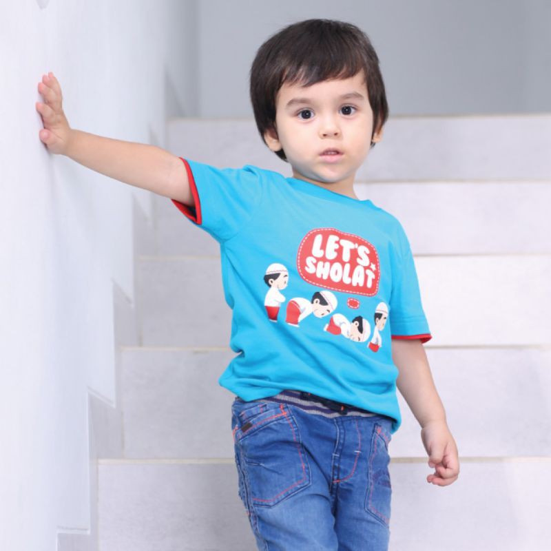 kaos anak muslim oblong lengan pendek afrakids
