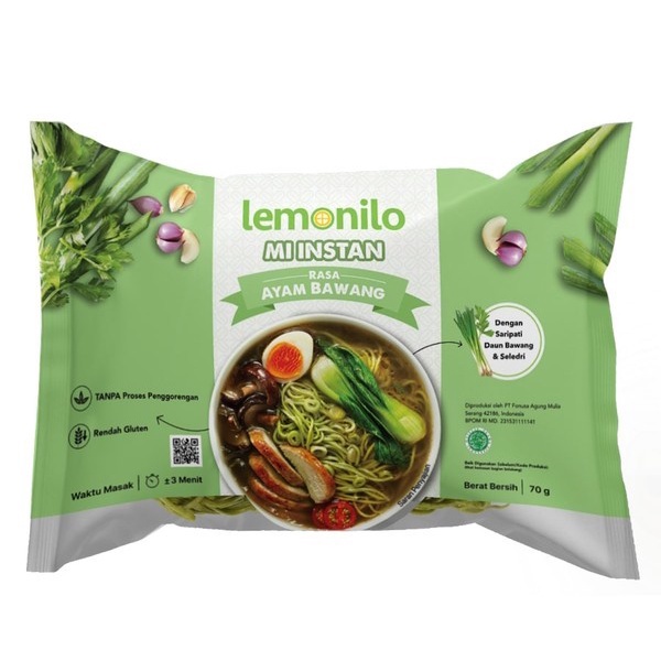 

Lemonilo Ayam Bawang 70g/Mi Instan Kuah/Makanan Sehat