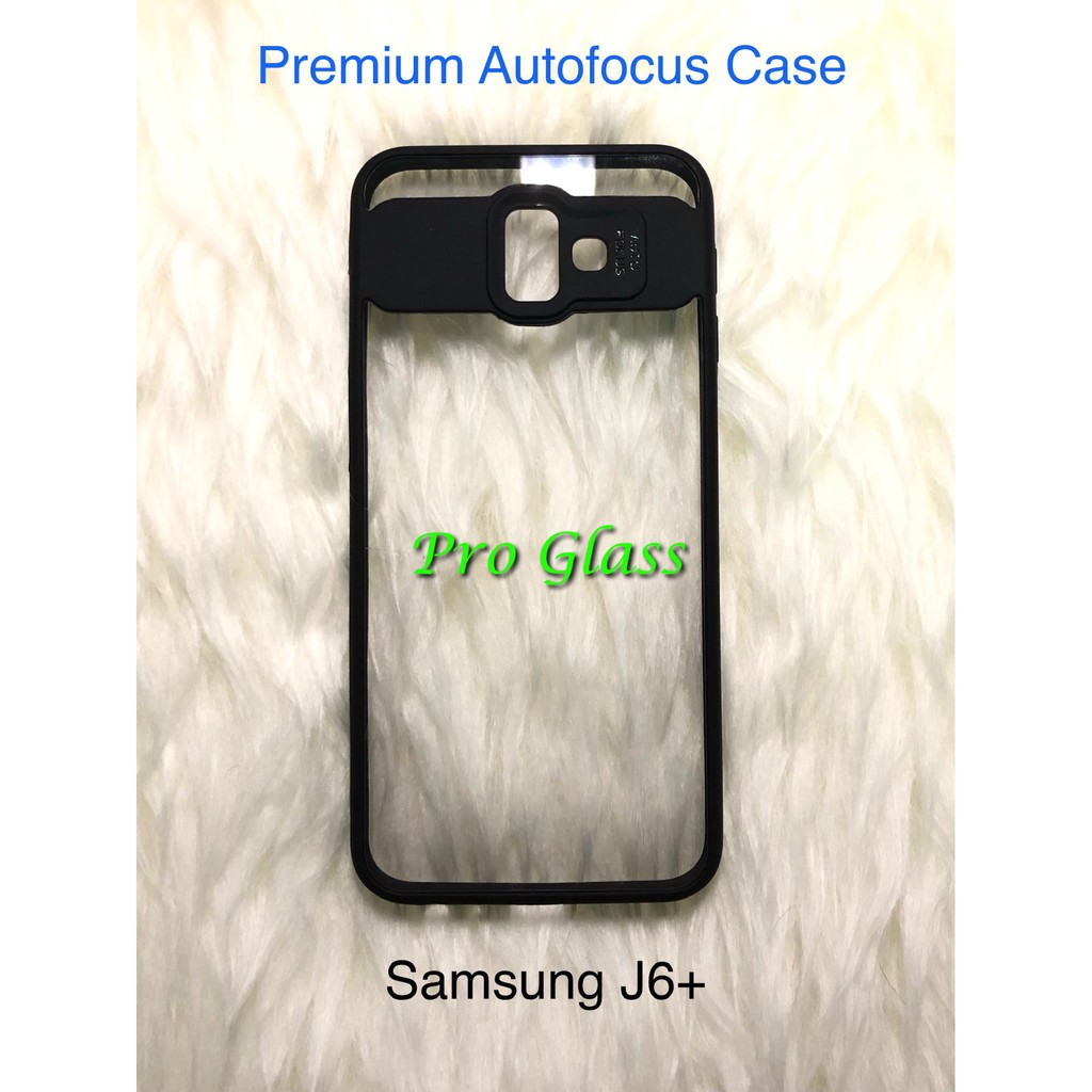 C102 Samsung J4+ J4 PLUS / J6+ J6 PLUS Auto Focus Case Premium TPU leather Silicon