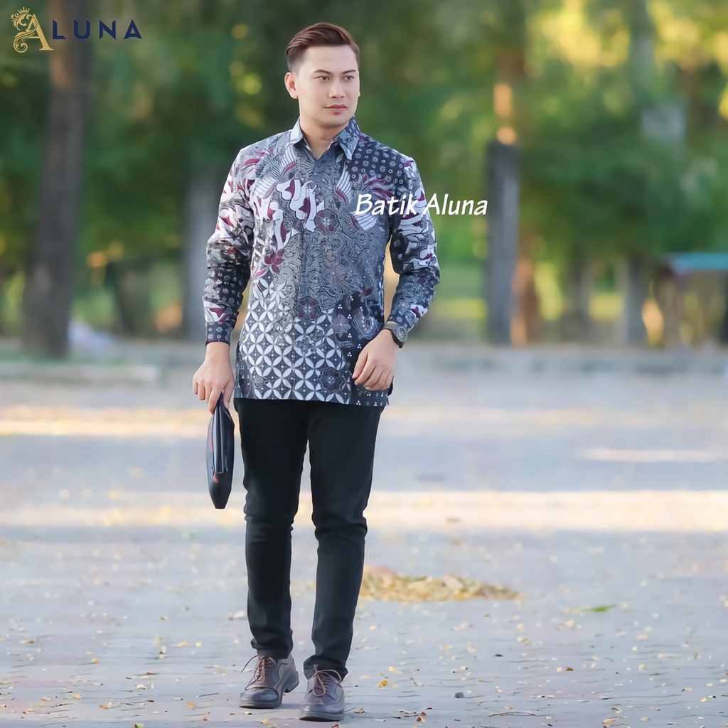 BATIK PREMIUM ALUNA LENGAN PANJANG REGULAR EXCLUSIVE KEMEJA BATIK PRIA PREMIUM SOLO MODERN PCW 106