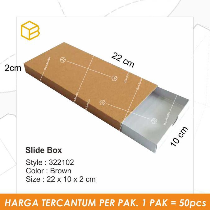 

Ready Oke] Slide Box. Souvenir Box. Gift Box. Box. Packaging | Tc - 322102 - Cokelat