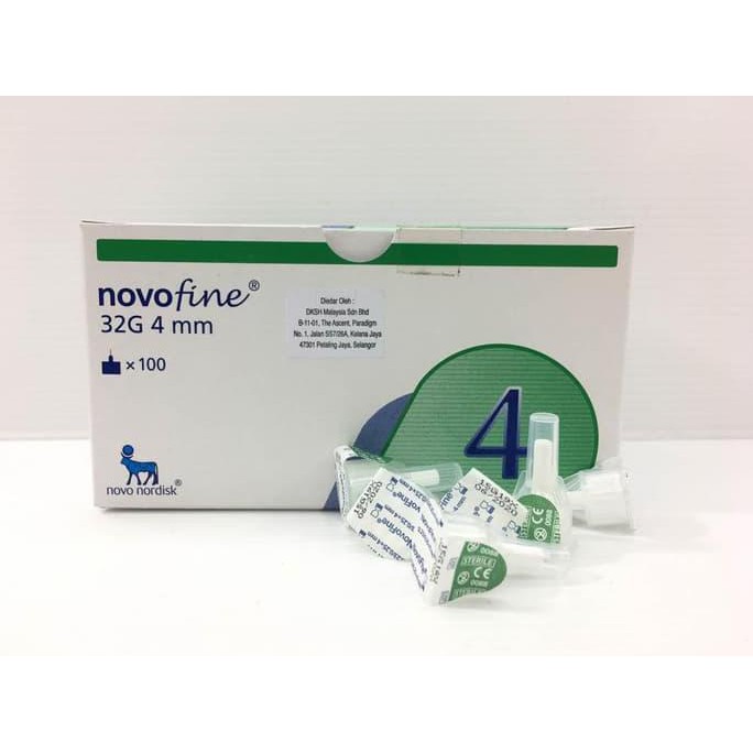 JARUM INSULIN NOVOFINE 4MM WARNA HIJAU PENGGANTI MODEL LAMA NOVOTWIST