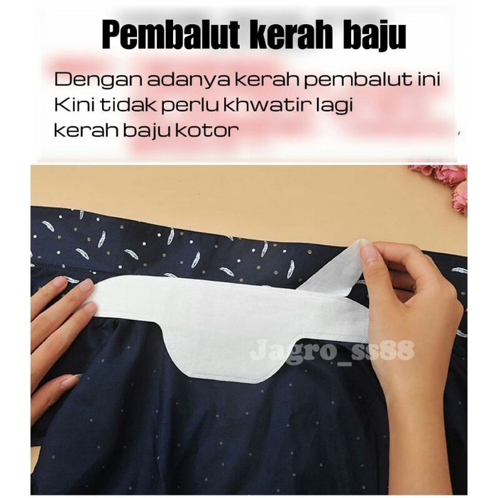 pembalut kemeja atau kerah baju agar tidak kotor