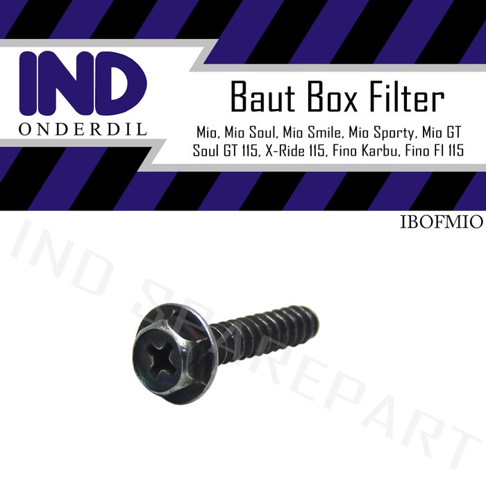 IND Onderdil Baut-Baud Box-Boks Filter Mio-Soul-Smile-Sporty-GT/X-Ride 115/Fino Karbu-FI 5x25