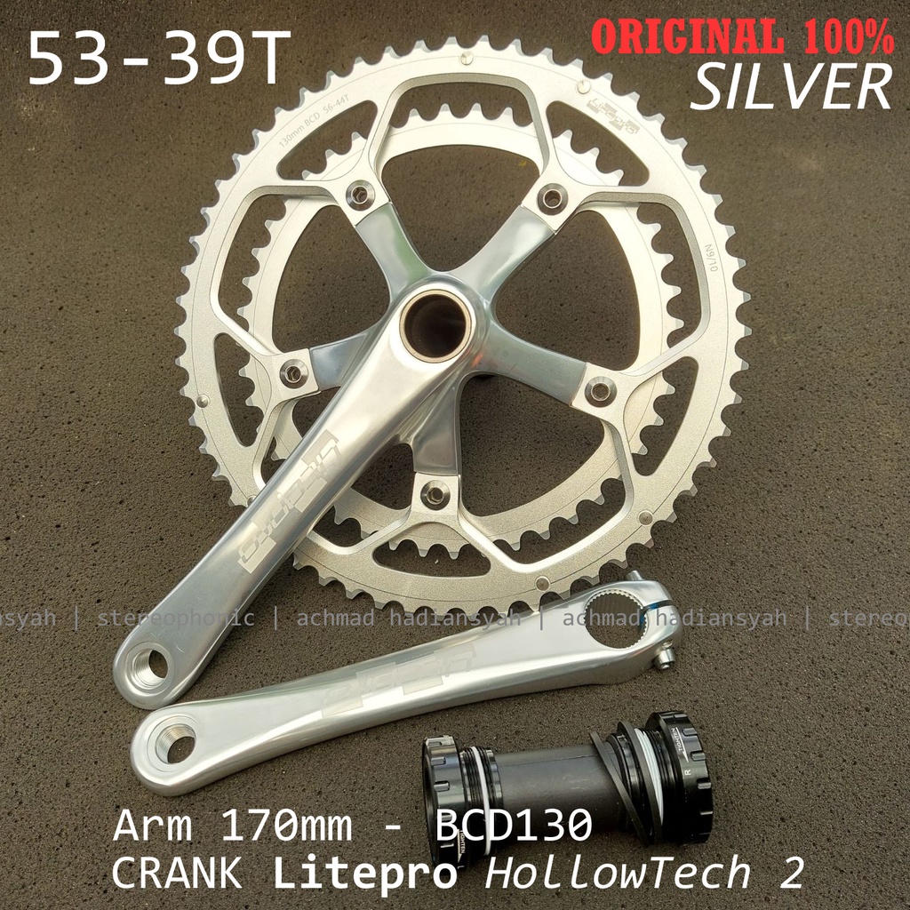 NEW ORIGINAL.. Crank Litepro ORIGINAL emboss Crank Litepro Dual Chainring 53-39T BCD130 Crank Dual L
