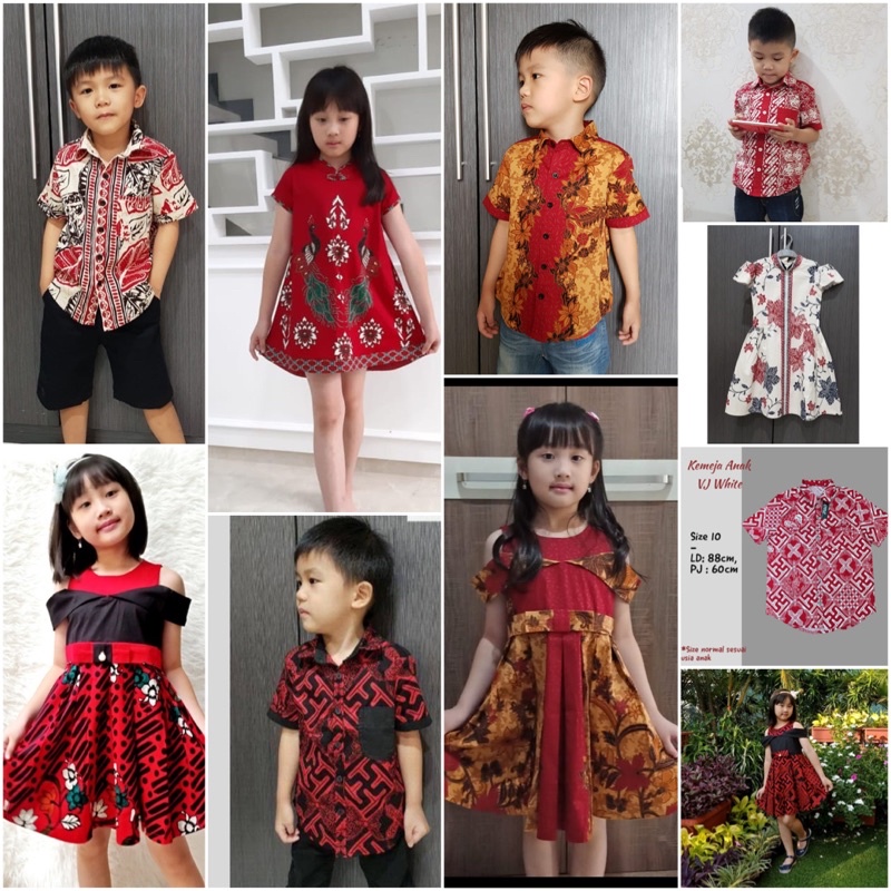 Batik Anak Modern /Dress Batik Anak, Kemeja Batik Anak