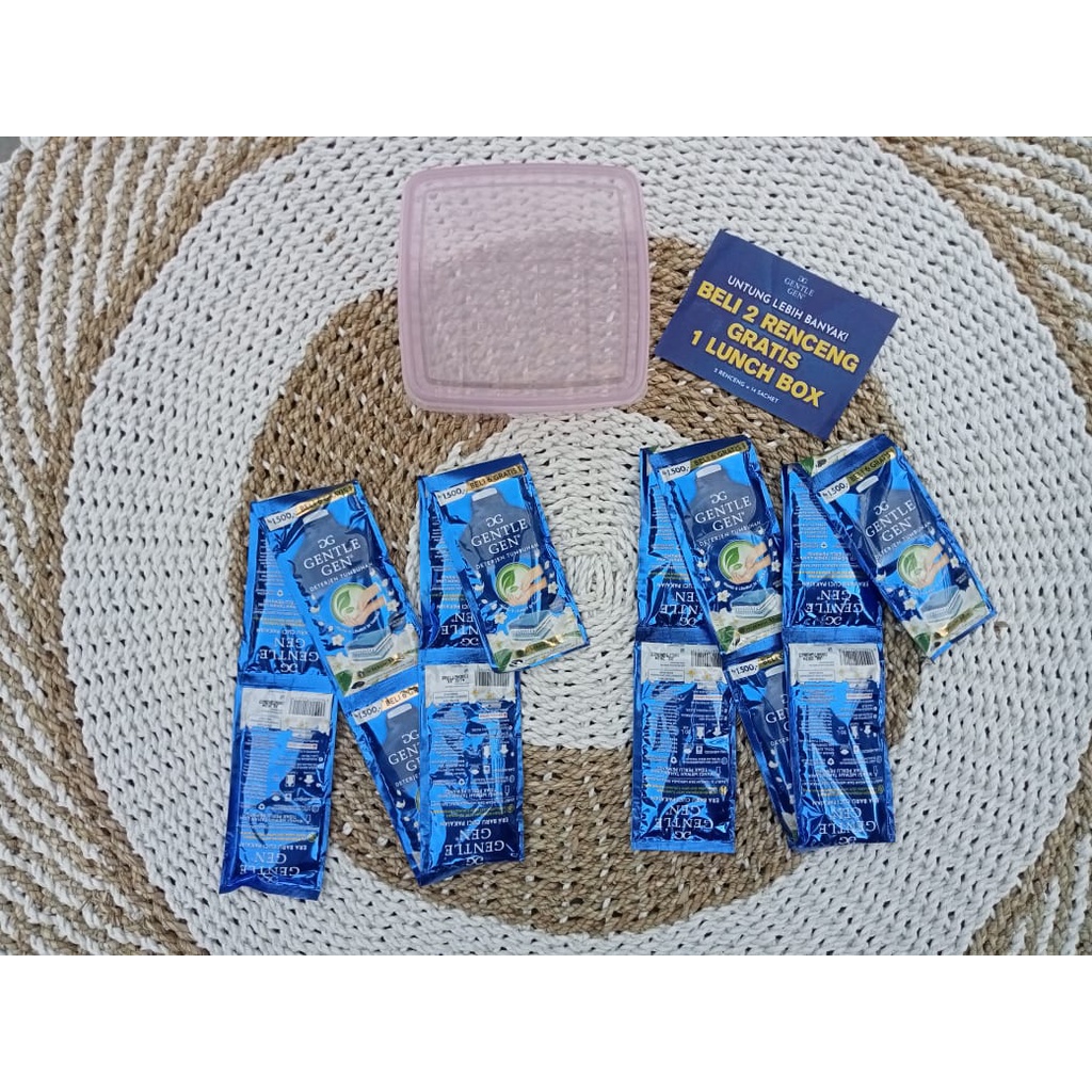 Jual Gentle Gen Sachet 55 ml/ 2 renteng isi 14 sashet/ FREE LUNCHBOX ...