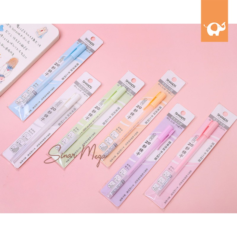

Shands Pastel Glue Pen Lem Perekat Pulpen Warna Pastel