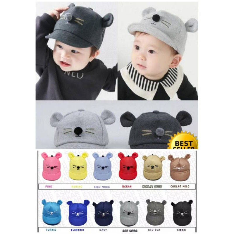 TERMURAH TOPI BAYI LUCU ^ TOPI KUCING KARAKTER BUCKET BADAS DINO