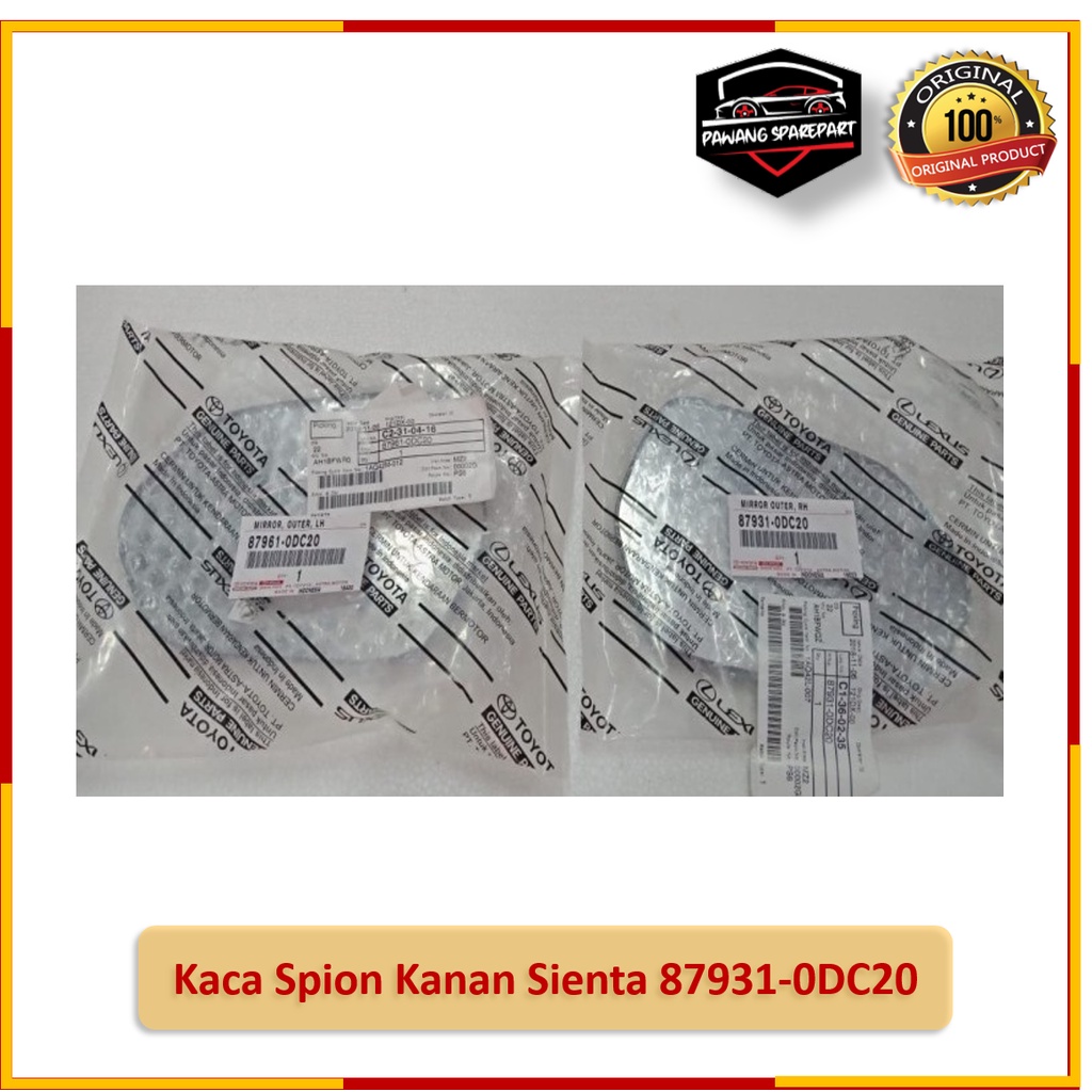 Kaca Spion Kanan Sienta