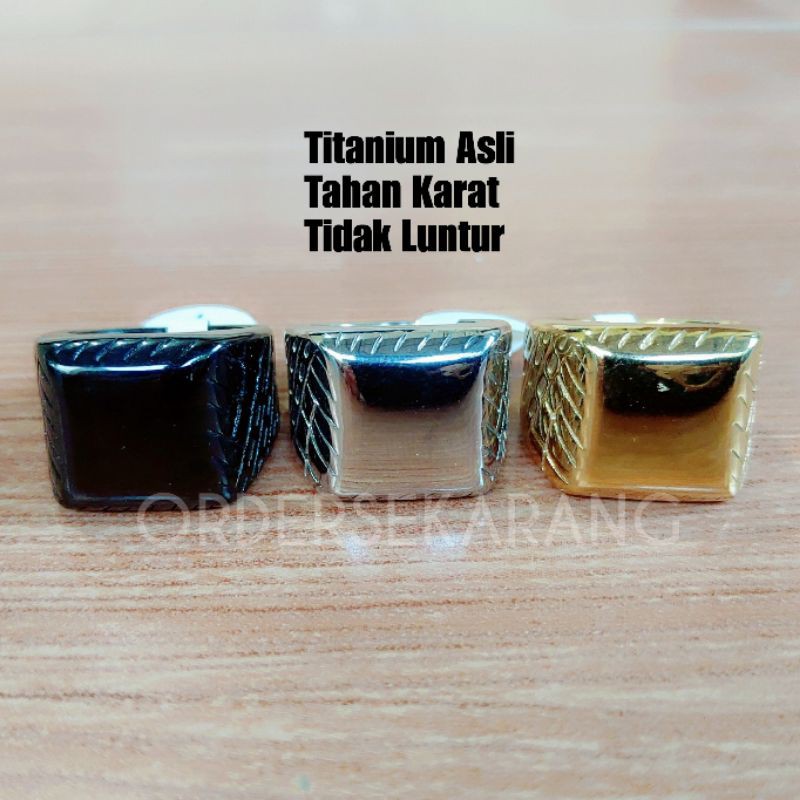 Cincin titanium VIRTUAL aksesoris fashion pria dan wanita