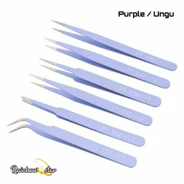 Pinset Set 6pcs / Pinset Eyelash Extension / Pinset Serbaguna