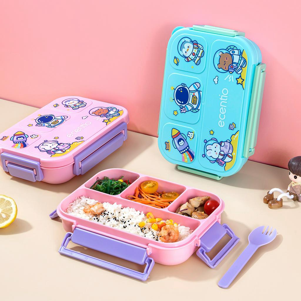 ecentio Kotak Makan Anak Kids Lunch Box Set Premium Rantang Makan Kotak Makan Siang Bento