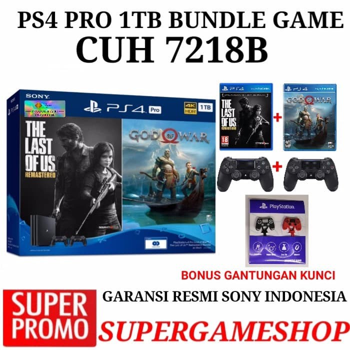 PS4 PRO 1TB CUH 7006B Garansi Resmi Sony - 2 Stik Original