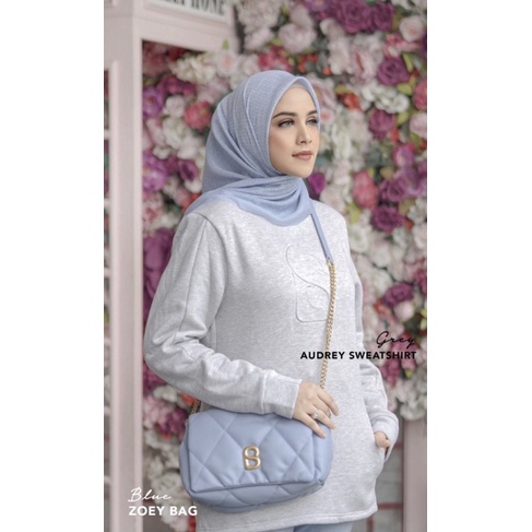 BENANG JARUM AUDREY SWEATSHIRT SIZE M GREY