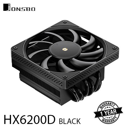 JONSBO HX6200D BLACK CPU Fan Cooling / HSF Cooler LOW PROFILE