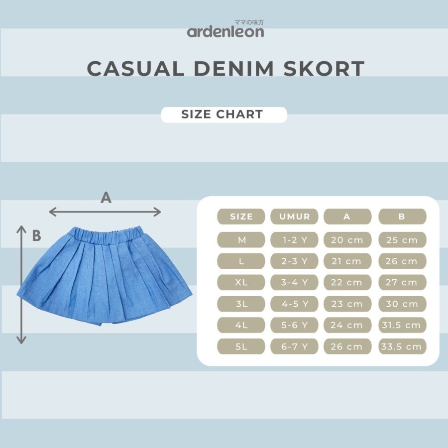 Arden Leon casual denim skort