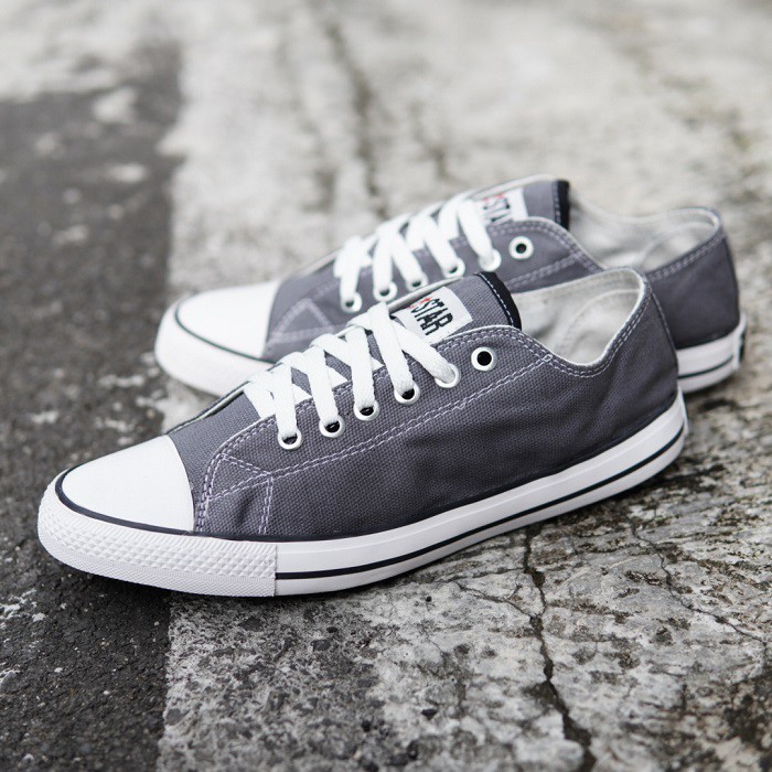 BISA COD !! SEPATU PRIA CASUAL SNEAKERS ALLSTAR LOW CLASIC ABU SEPATU PRIA / WANITA