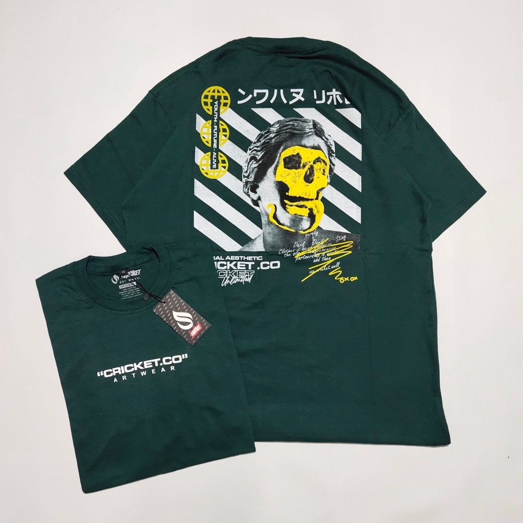 Kaos Distro Premium CRICKET Art WEAR AESTHETICH Lengan Pendek/Kaos METAL Branded Terpopuler/Kaos Ari