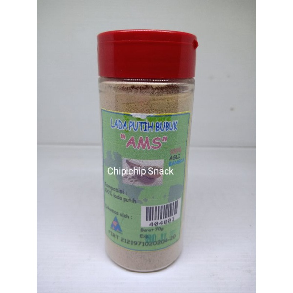 

LADA PUTIH BUBUK 70 GRAM / LADA PUTIH BUBUK BANGKA / LADA HALUS BANGKA