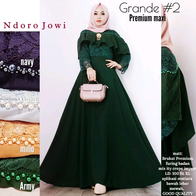 Dress Brukat Premium Maxi Grande by Ndoro Jowi