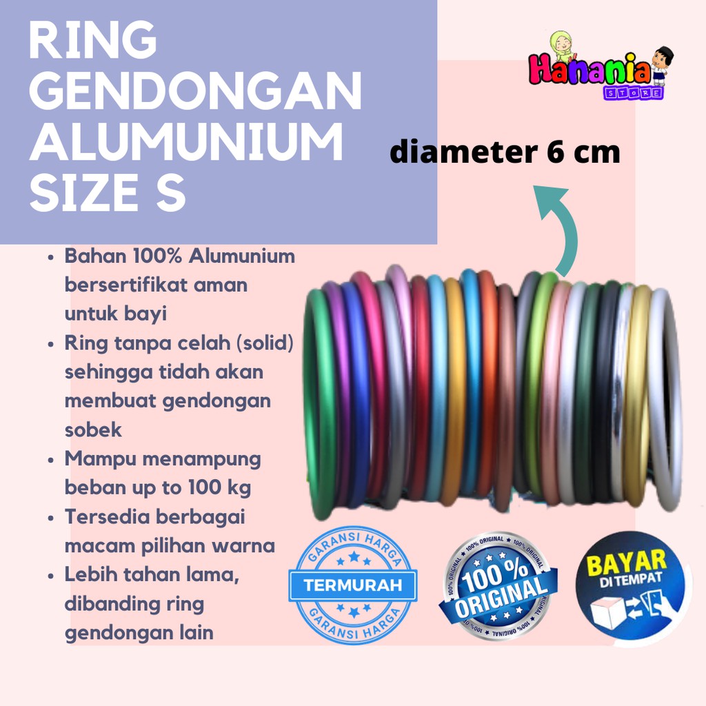 SEPASANG RING GENDONGAN ALUMUNIUM SIZE S