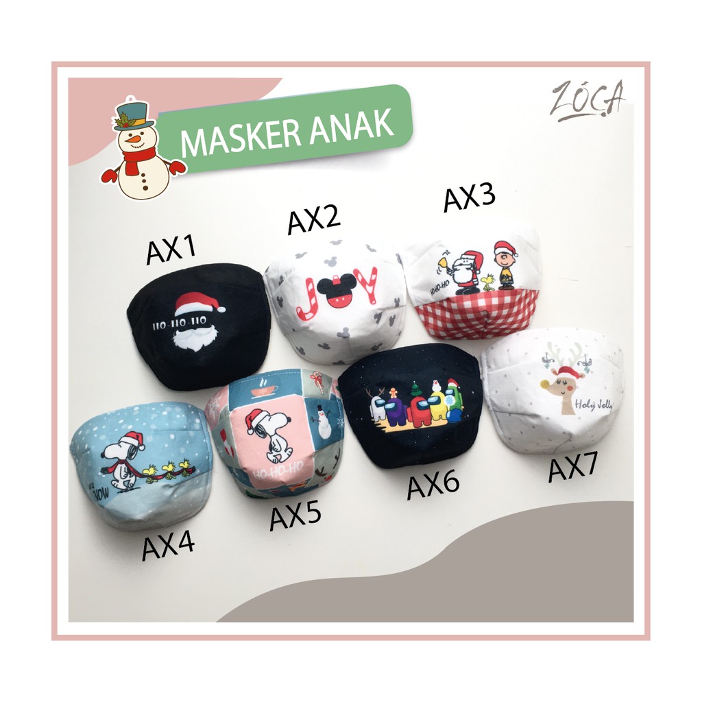 MASKER KAIN MOTIF 4PLY (KODE X) ANAK