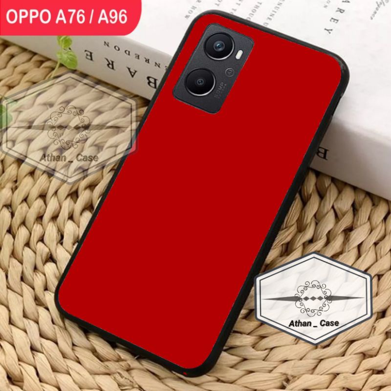 Athan Case Oppo A36 / A76 / A96 Fashion Aesthetic Warna-Warni Polos Unik Keren series