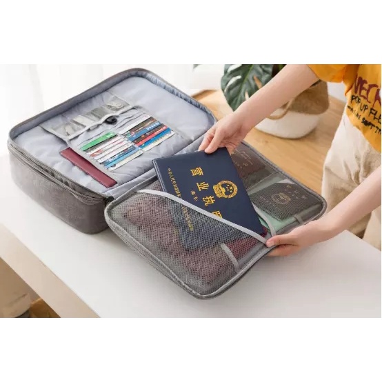Tas Dokumen Tempat Penyimpanan File Travel Bag Storage Box dengan Digit Security Lock Anti Air