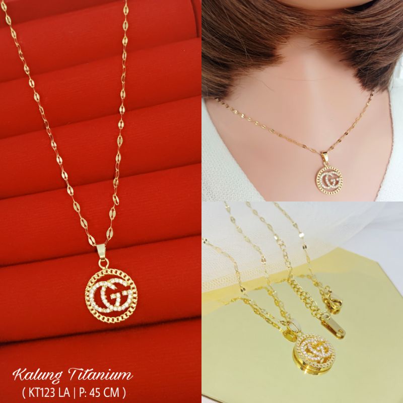 Kalung Titanium Wanita Termurah KT122-123 LA