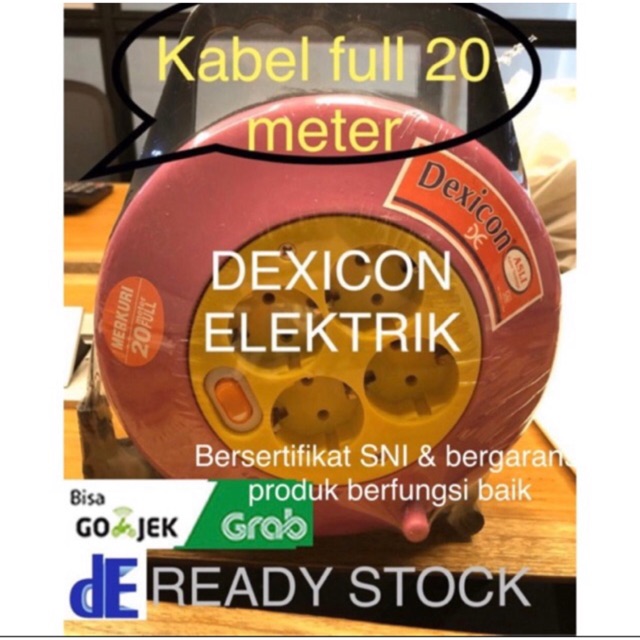 kabel roll merkuri 20 meter/stop kontak/sambungan kabel/colokan listrik/box kabel panjang/sambungan 