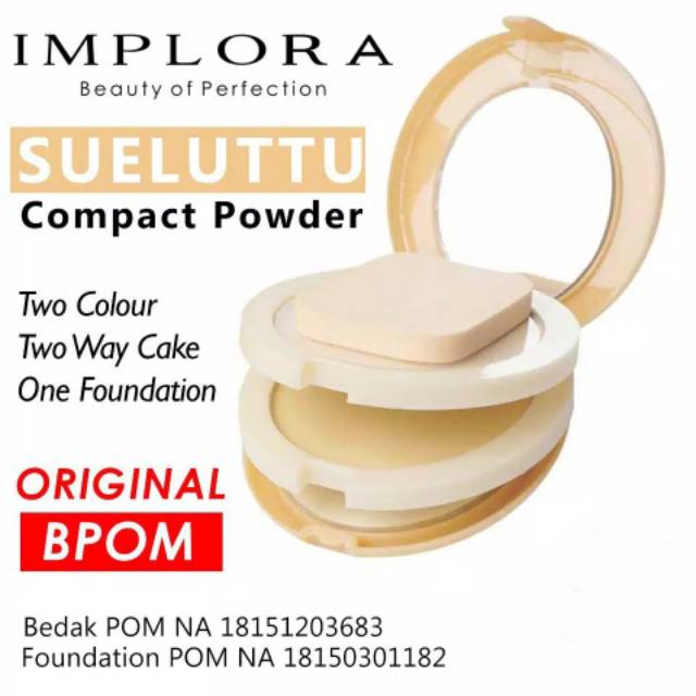Implora - Bedak Implora Compact Powder 3in1 BPOM Original