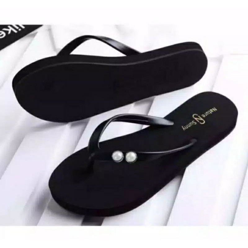 Flip Flop Sandal Tali Spons Mutiara