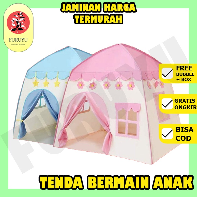 Tenda Castil Kastil Mainan Rumahan Playground Anak Perempuan Laki Laki Jumbo Besar Lipat Indoor