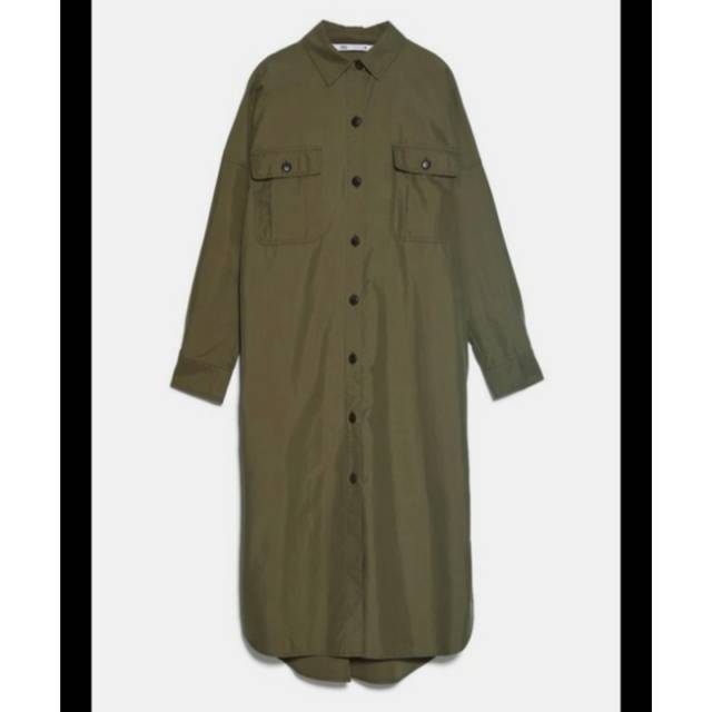 SALE ZARA LONG OVERSIZE SHIRT ORI